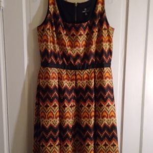 Ronni Nicole Multi Color Tribal Print Dress